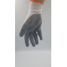 Rękawice robocze nylon+nitryl 7-S szary/pomarańczowy