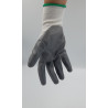 Rękawice robocze nylon+nitryl 8 M szary/zielony