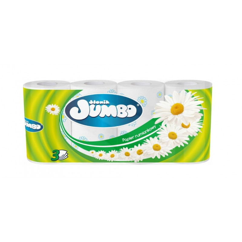 Papier toaletowy słonik jumbo smart rumianek 3 - warstwowy  8 rolek