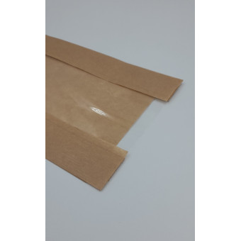 Torebka papierowa brązowa z okienkiem 160x75/80x280 fałd 1000 sztuk