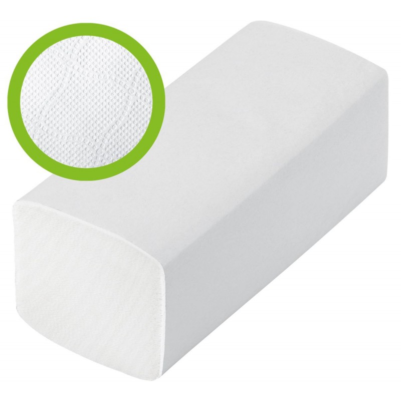 Ręcznik zz biały dwuwarstwowy celullozowy 3000 sztuk (23x25 cm) 20x150 sztuk