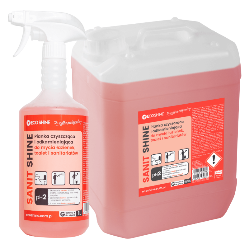 Sanit shine środek do mycia i odkamieniania urządzeń i powierzchni sanitarnych 1 litr
