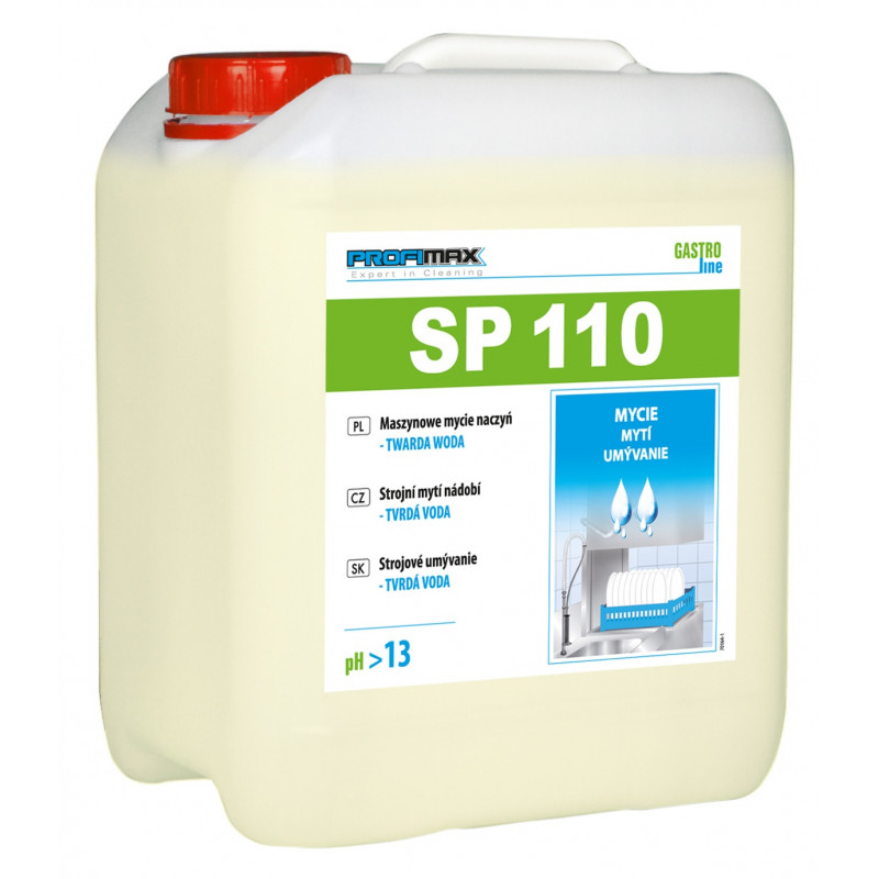 Profimax SP 110 Profesjonalny środek czystości dla gastronomii do maszynowego mycia naczyń w zmywarce - twarda woda 20 litrów