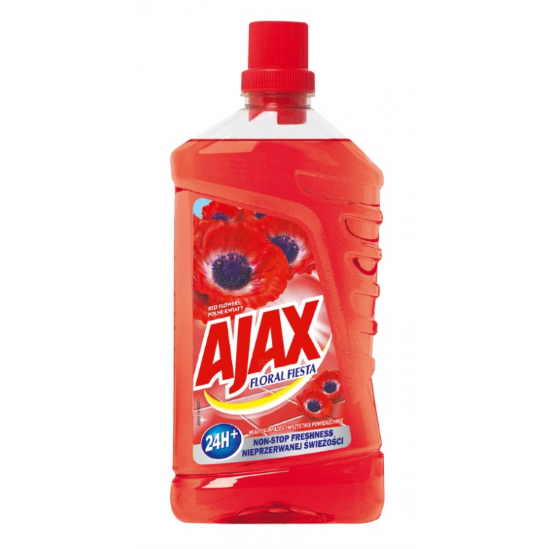Płyn do podłóg uniwersalny ajax 1 litr - polne kwiaty czerwony